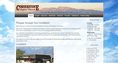 Desktop Screenshot of cornerstonebaptistfontana.org